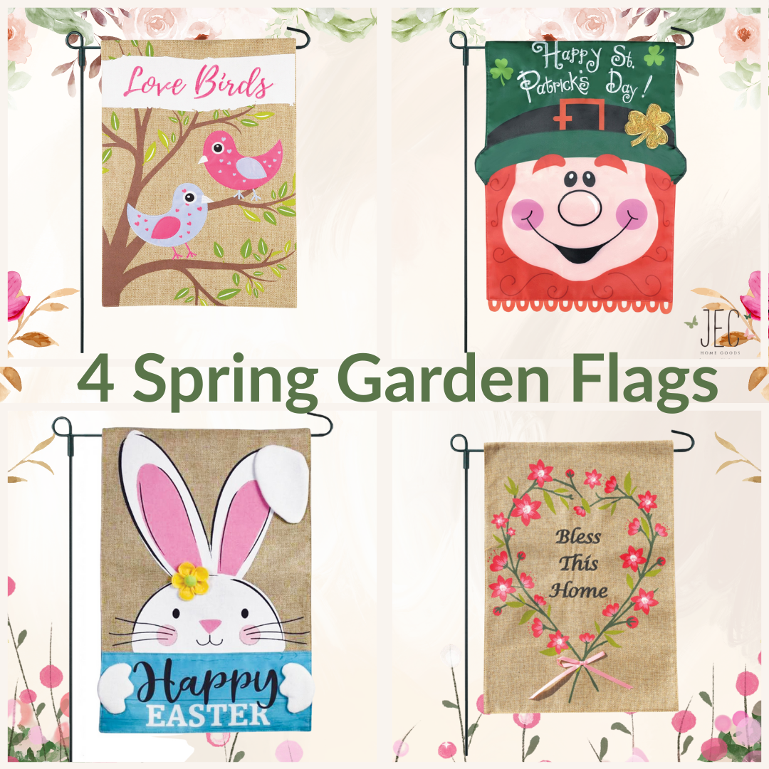 SAVE 21% - Spring Garden Flags Set 2-Sided Garden Flag 12.5x18"