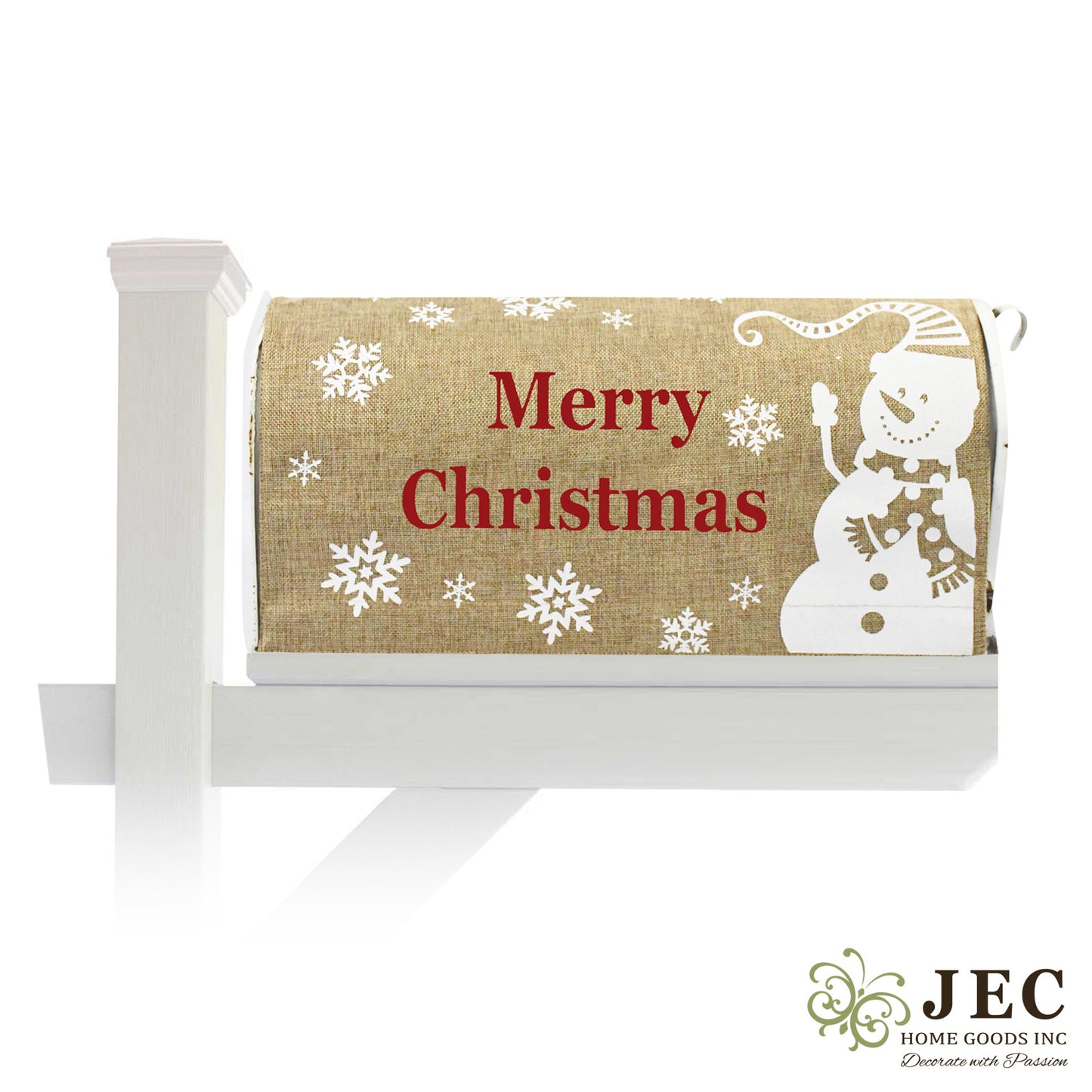 Christmas Winter Snowman Magnetic Mailbox Cover