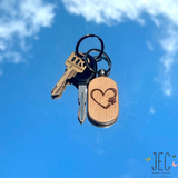 Laser Engraved Wood Keychain