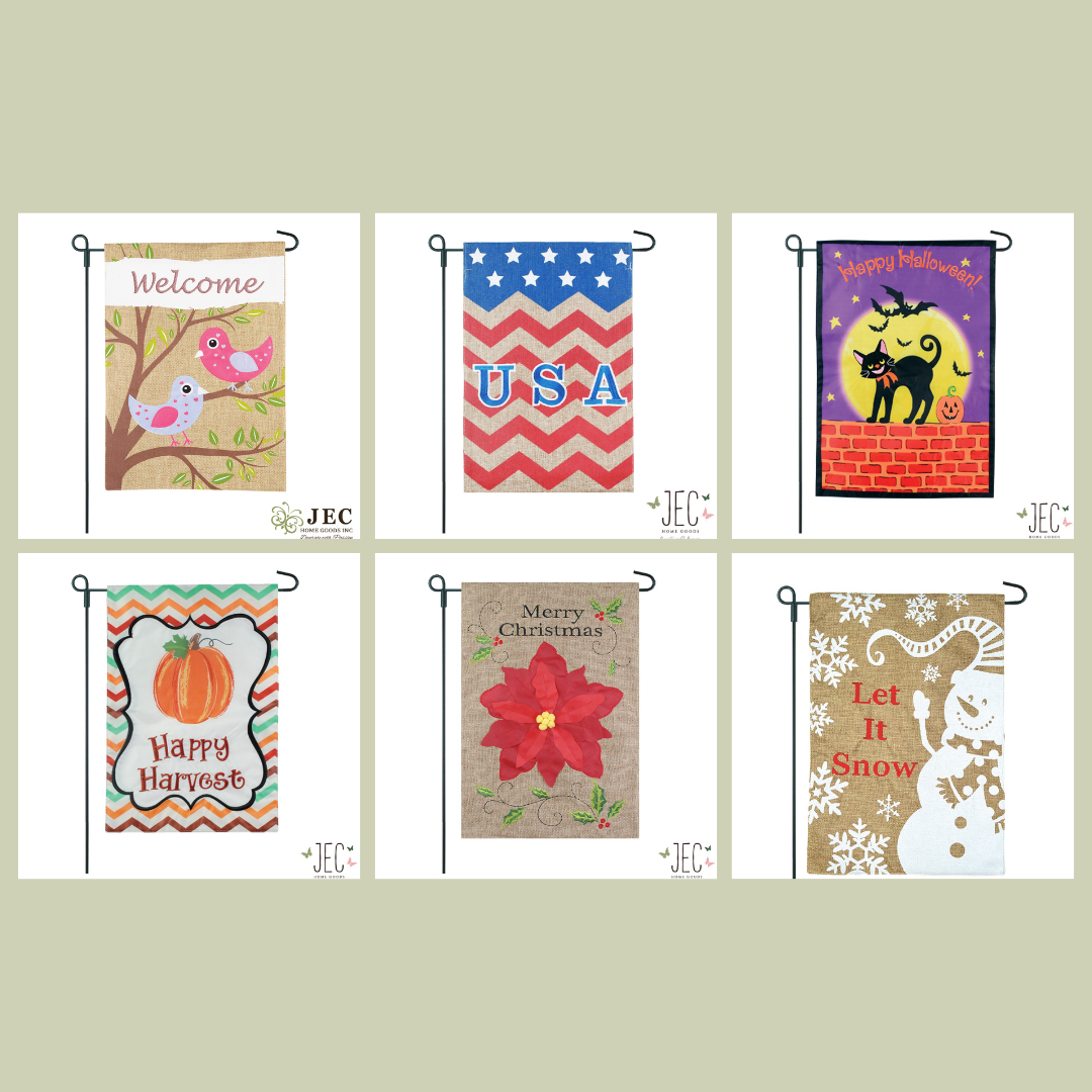 Seasonal Garden Flags Set 2-Sided Garden Flag 12.5x18"