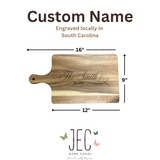 Custom Laser Engraved Surname Serving Board