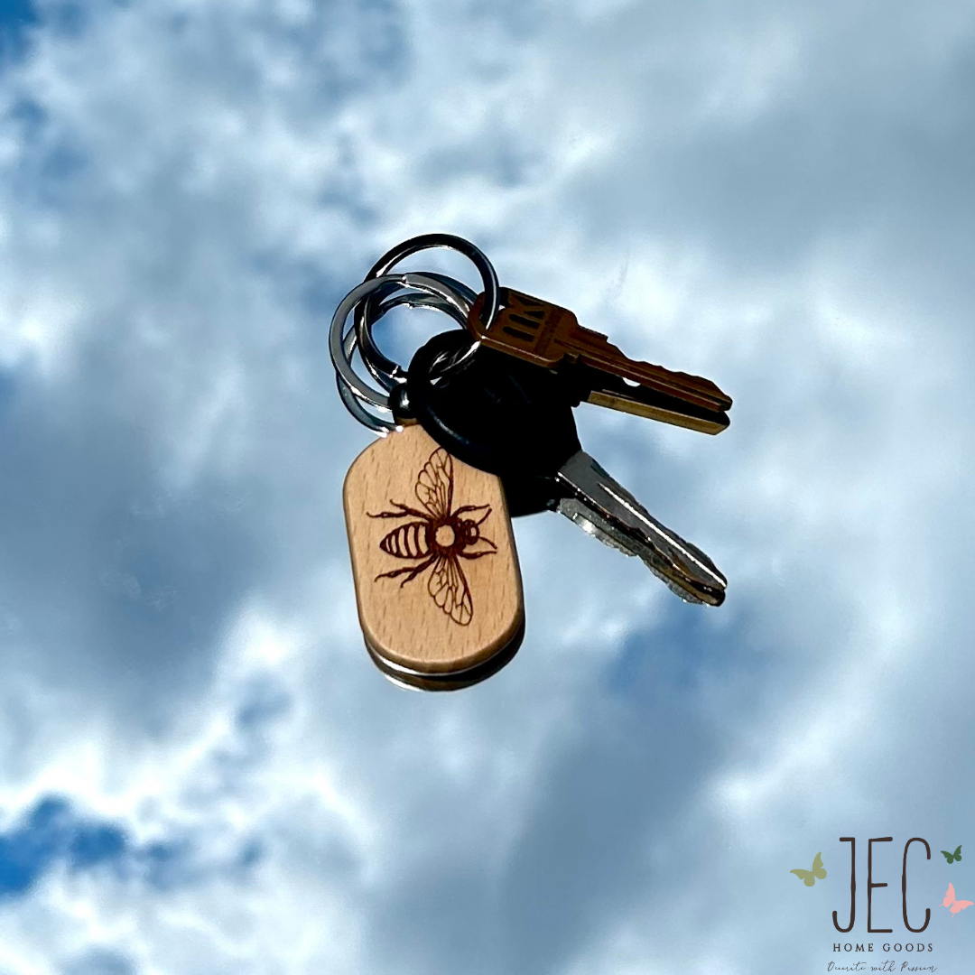 Laser Engraved Wood Keychain