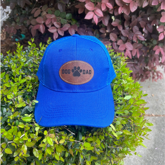 Dog Dad - Engraved Leatherette Hat