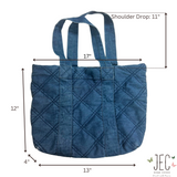 Quilted Denim Tote Bag