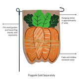 Carrot Bundle Burlap 2-Sided Garden Flag 12.5x18"