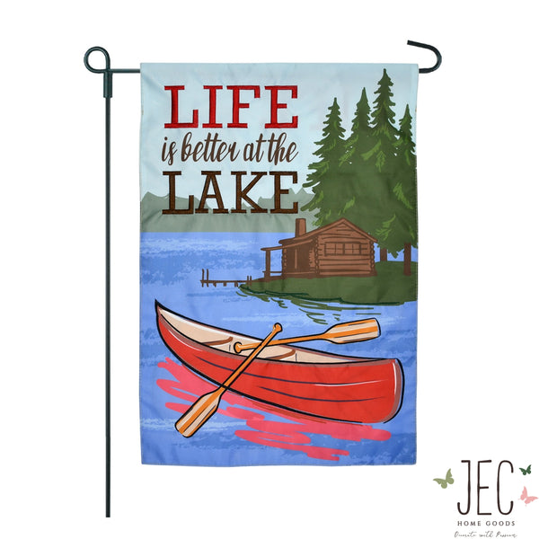 Lake Welcome 2-Sided Garden Flag 12.5x18"