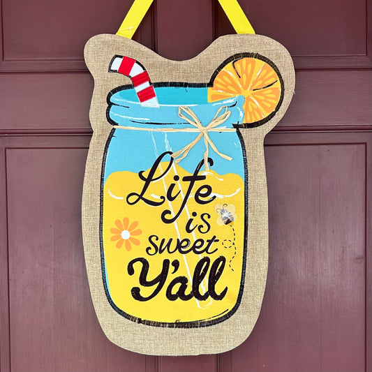 Mason Jar Life Lemonade Wall Décor  22"x14"