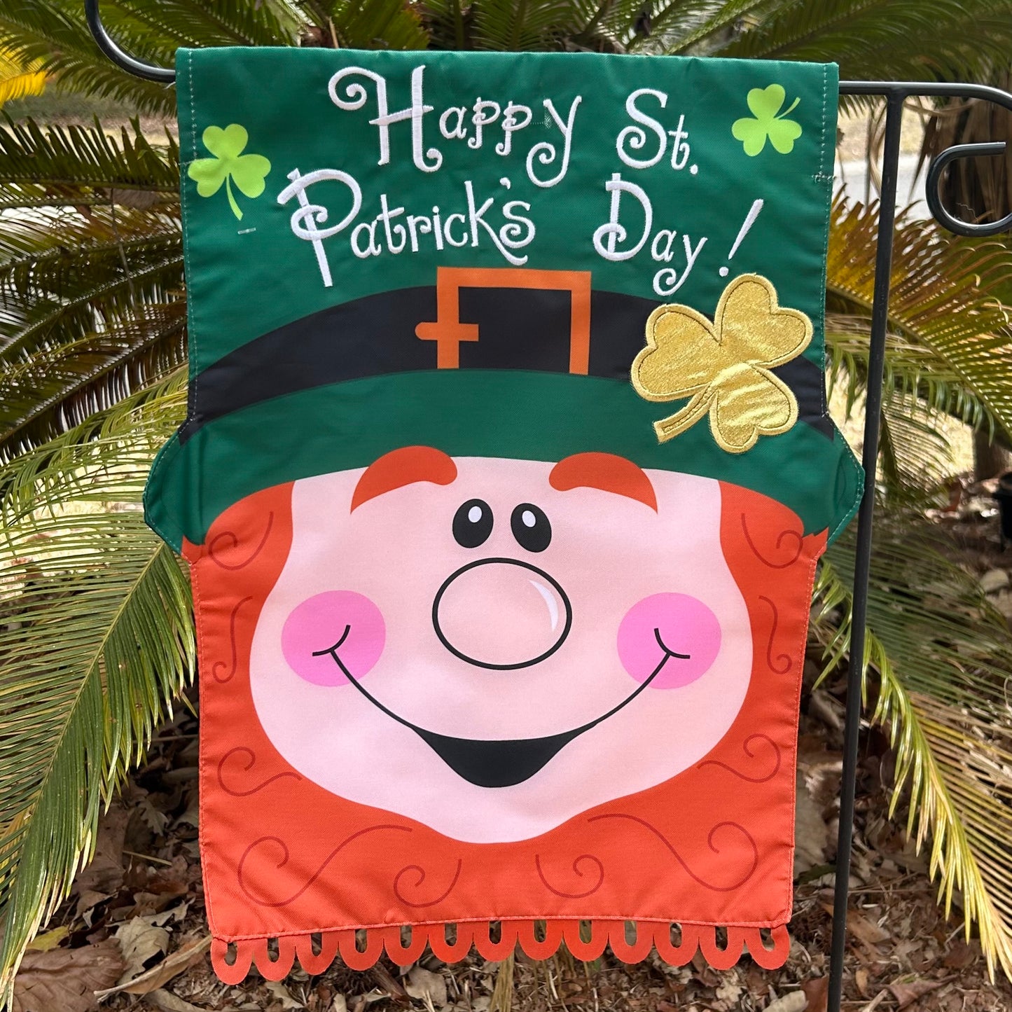 Lucky Leprechaun 2-Sided Garden Flag 12.5x18"