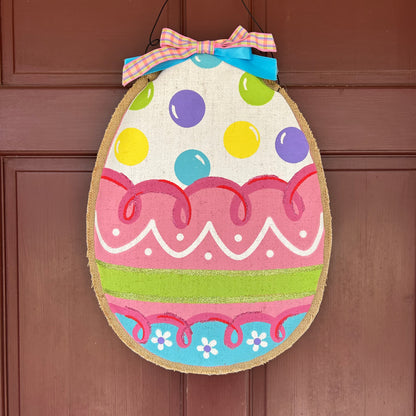 Easter Egg Burlap Wall Décor 21.5"x16"