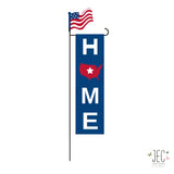 American Flag Home Garden Flag Stand with Banner