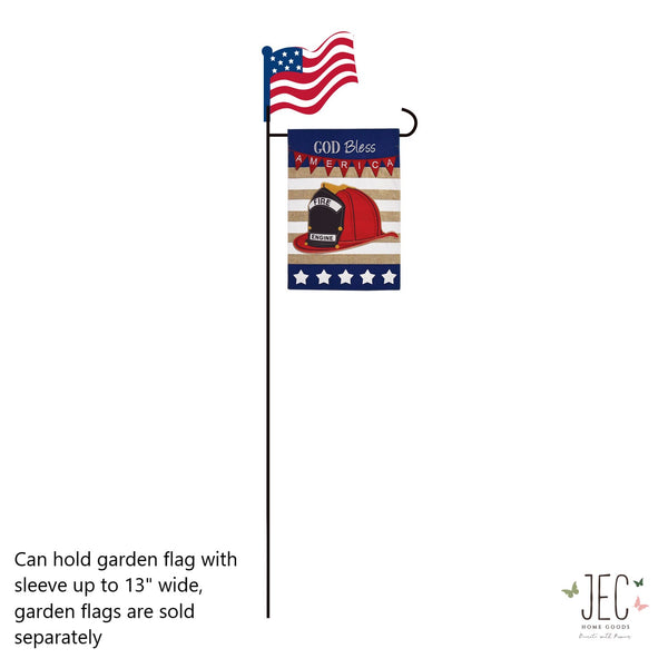 American Flag Home Garden Flag Stand with Banner