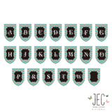 Chevron Monogram Burlap 2-Sided Garden Flag 12.5x18"