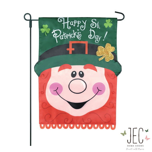 Lucky Leprechaun 2-Sided Garden Flag 12.5x18"