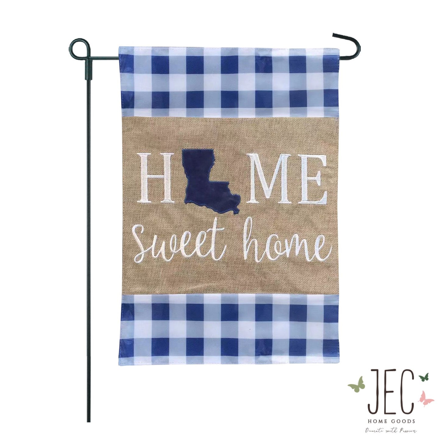 Home State Burlap 2-Sided Garden Flag 12.5x18"