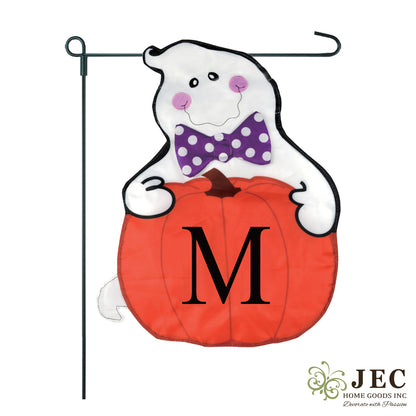 Ghost Pumpkin 2-Sided Garden Flag 12.5x18"