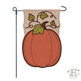 Personalized Pumpkin Burlap 2-Sided Garden Flag 12.5x18"
