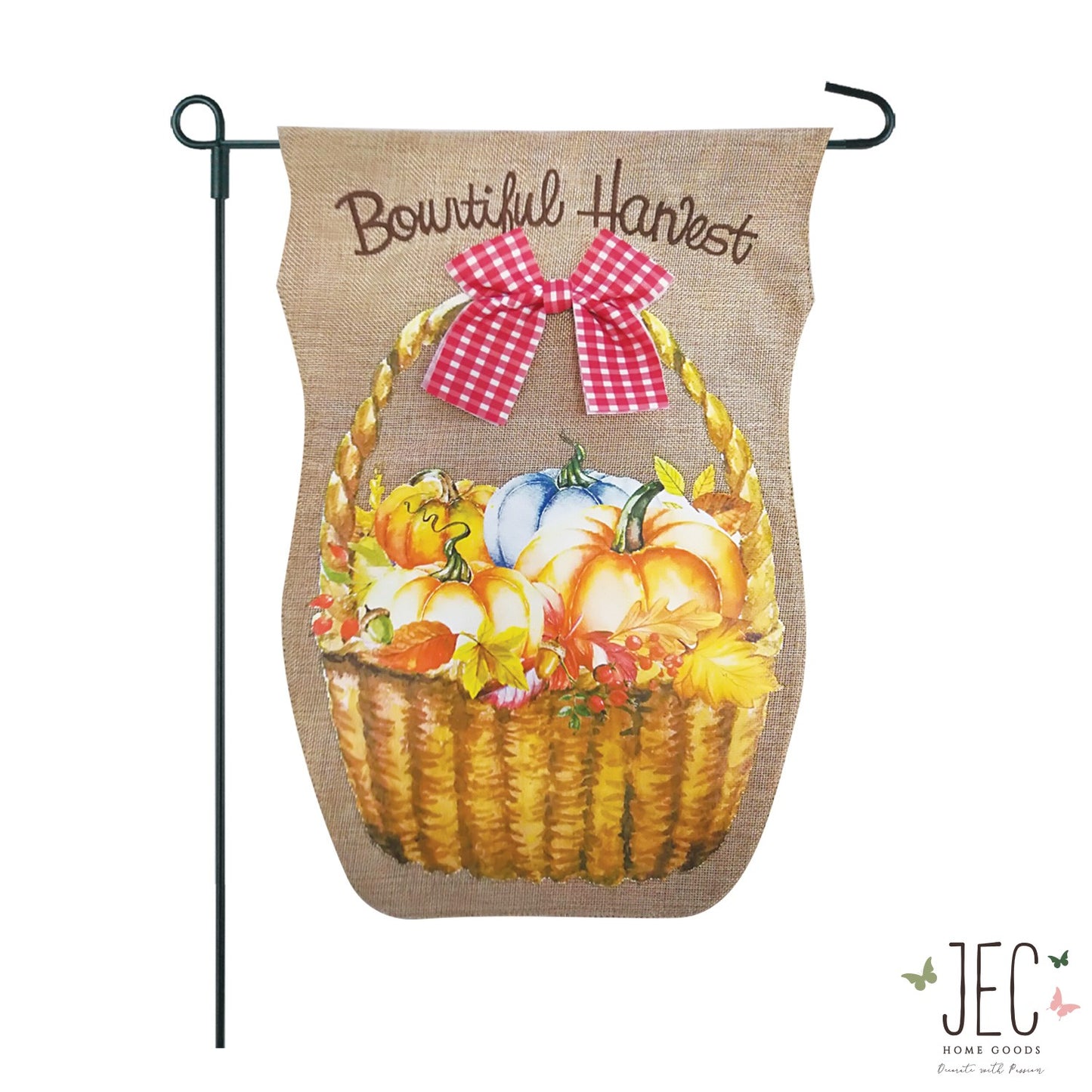 Bountiful Harvest Burlap 2-Sided Garden Flag 12.5x18"