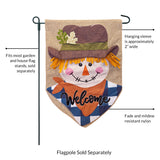 Scarecrow Burlap 2-Sided Garden Flag 12.5x18"