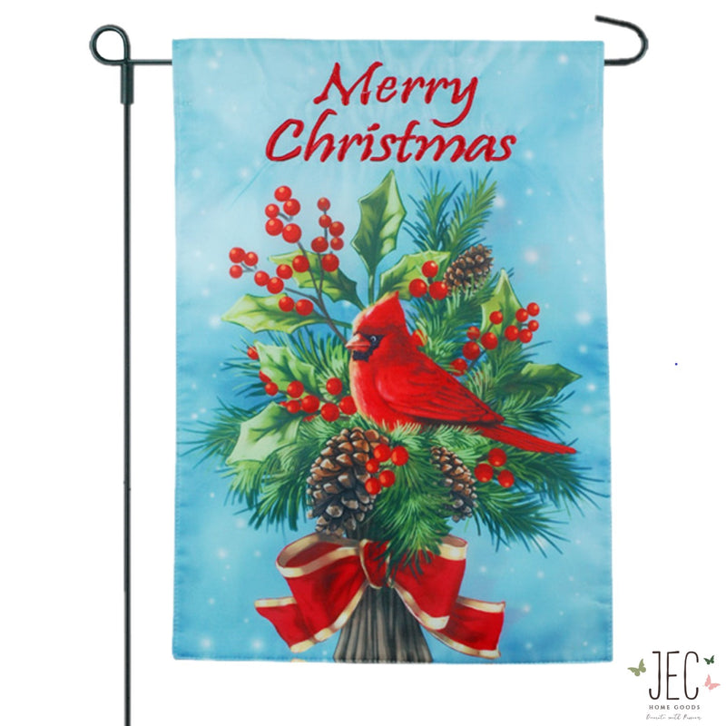 Christmas Cardinal 2-Sided Garden Flag 12.5x18"
