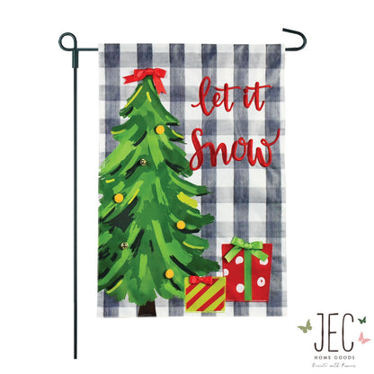 Buffalo Check Tree 2-Sided Garden Flag 12.5x18"