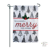 Merry Little Christmas Trees 2-Sided Garden Flag 12.5x18"