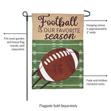 Football Burlap 2-Sided Garden Flag 12.5x18"