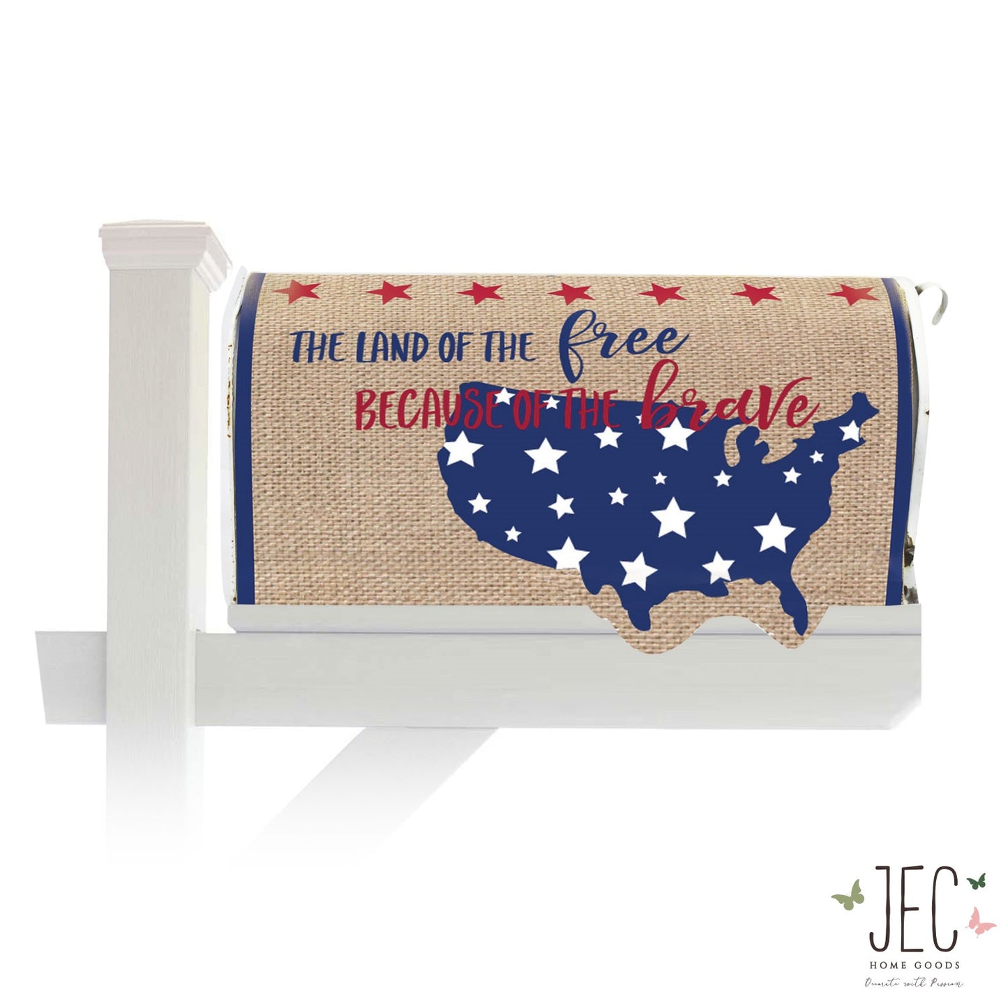 Land Of Free Americana Mailbox Cover