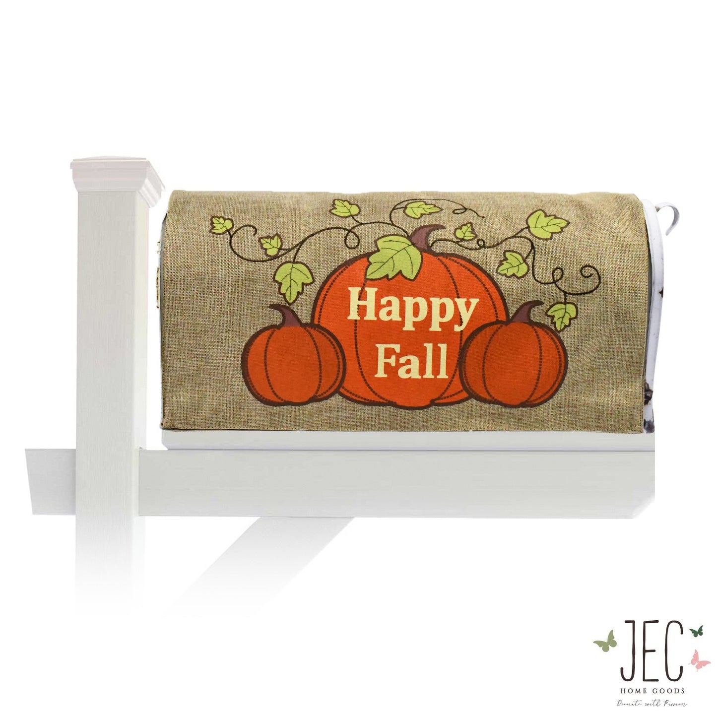 Pumpkins Burlap Mailbox Cover