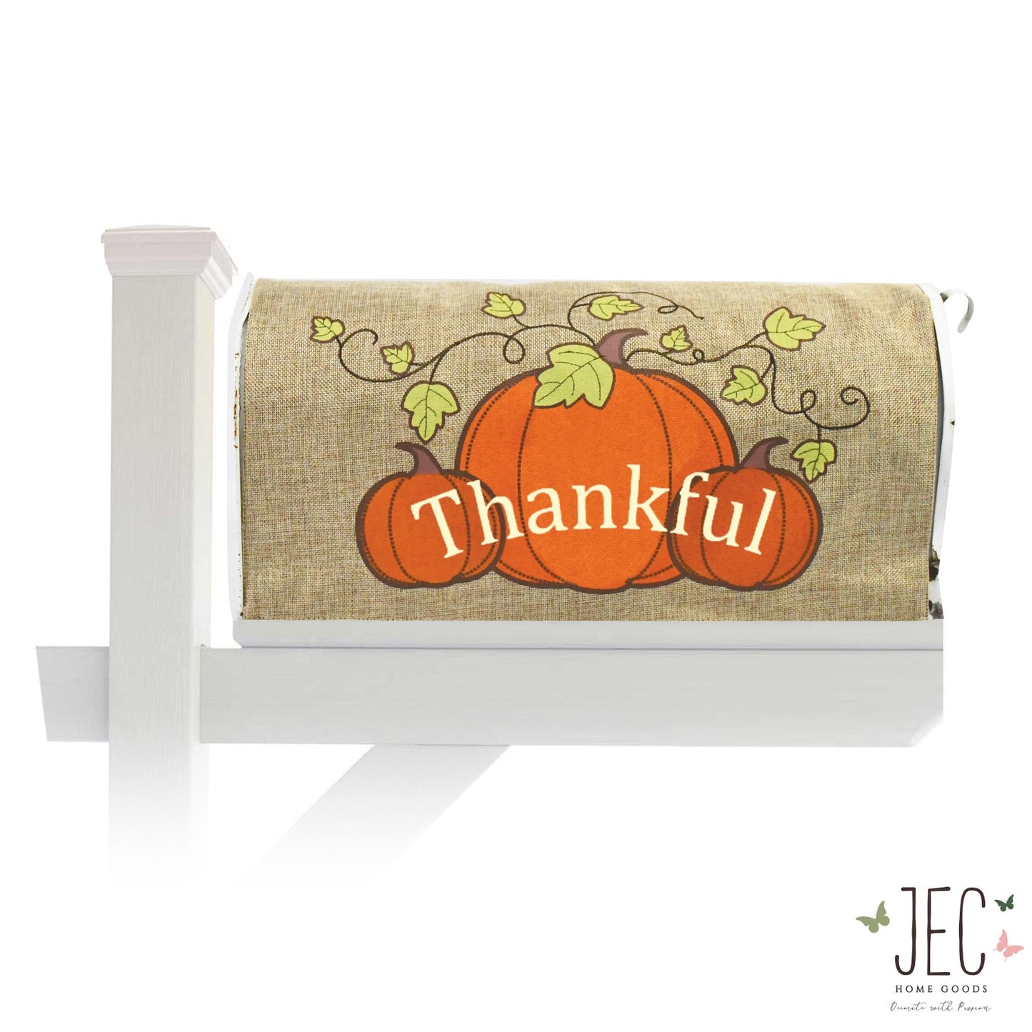 Pumpkins Burlap Mailbox Cover