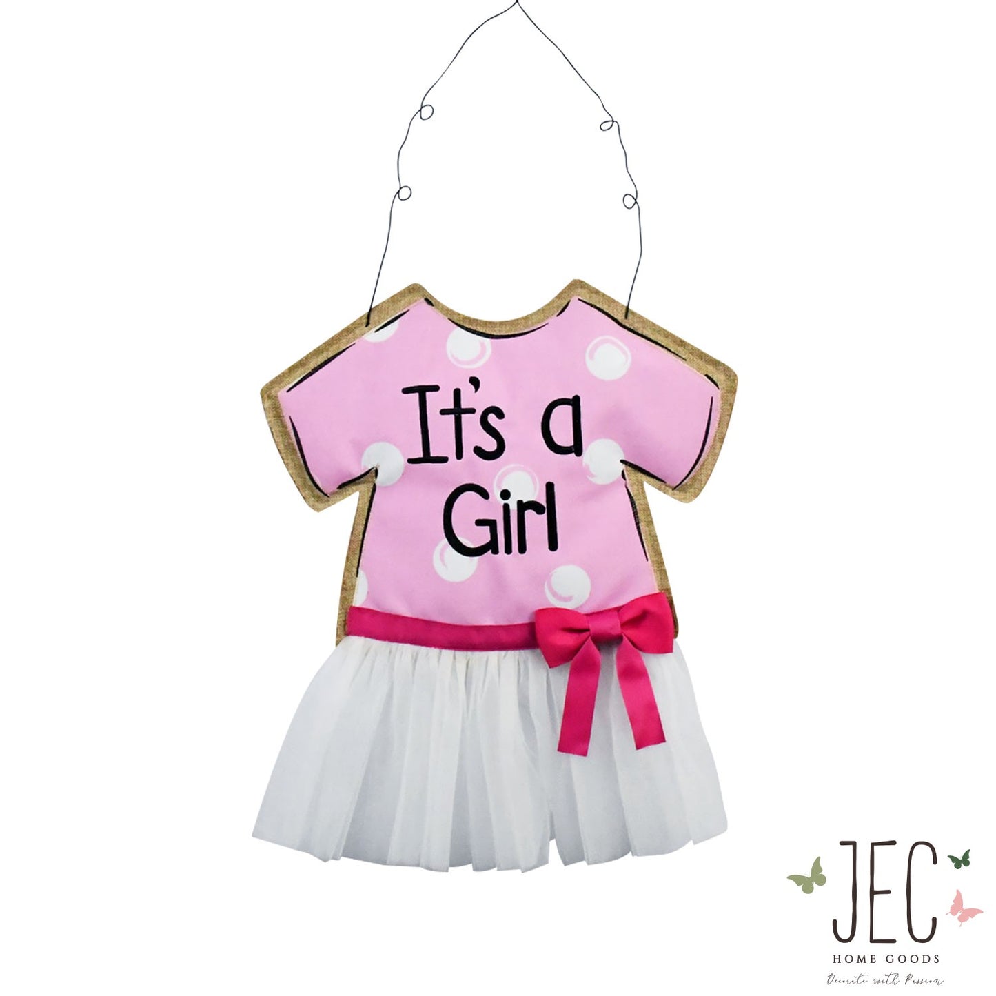 Baby Onesie Burlap Wall Décor 21"x23"