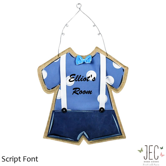 Personalized Baby Shower Boy Onesie  Burlap Wall Décor 21"x23"